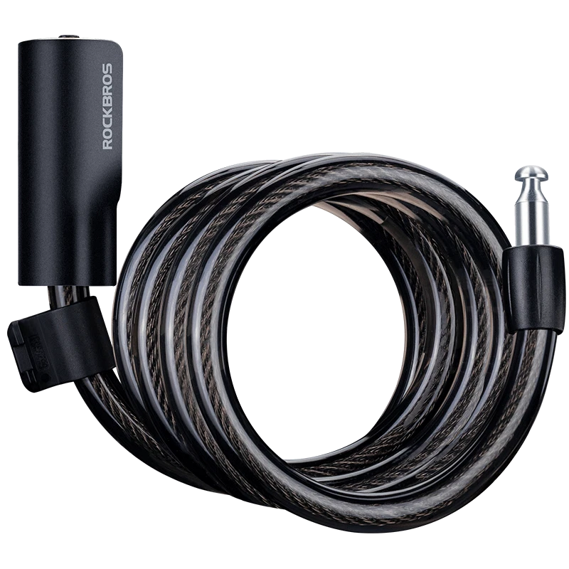 ROCKBROS Bicycle Cable Lock Bike Anti-Theft Security Steel Chain Portable Safety - Image 2 of 4
