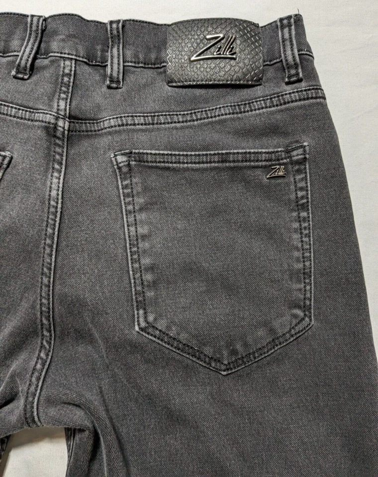 Pantalones de mezclilla elásticos negros ZILLI para hombre talla 33X28 LEER Foto 3 de 4