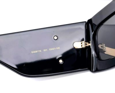 New GUCCI Sunglasses GG0811S 001 53-21 145 Black & Gold  display picture 3