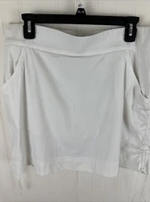Columbia Women's White Skort With Gathered Sides Pockets  Sz XL