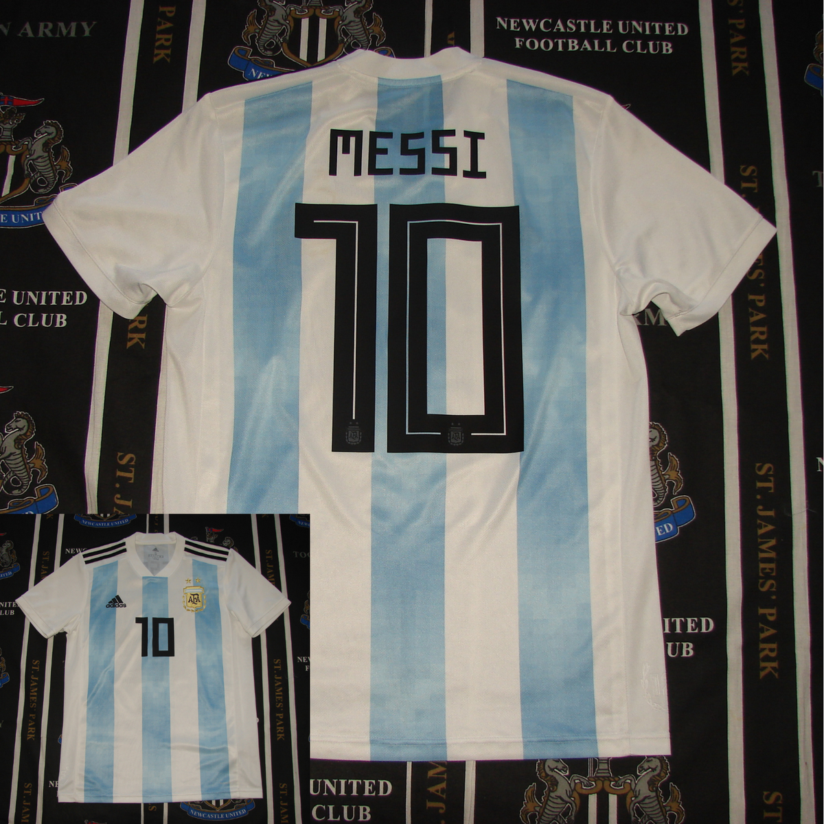 Argentina 2018 2019 Home Football Shirt Jersey Lionel Messi Adidas