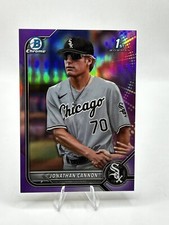 22 Bowman Draft Chrome Purple #BDC-180 Jonathan Cannon /250 - Chicago White Sox