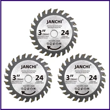 3Pack 3 Inch 24T Carbide Circular Saw Blade for Cuts Woods, Plastic, PCV, Acryli