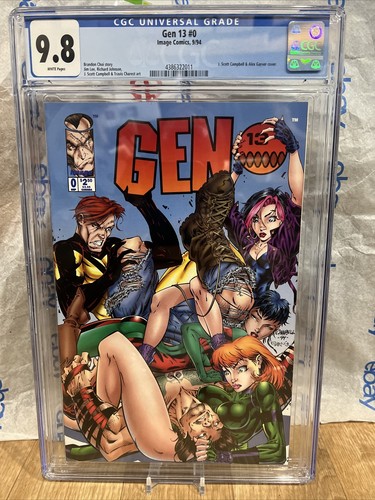 GEN 13 #0 1994 CGC 9.8 Comic bewertet Bild Comics J Scott Campbell Alex Garner - Bild 2 von 3