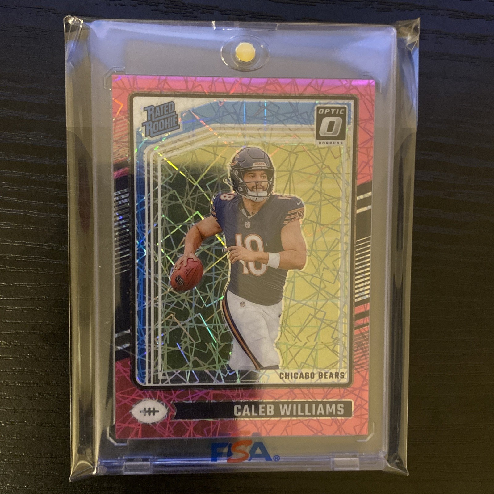 2024 Panini Donruss Optic - Rated Rookie Caleb Williams #201 Pink Velocity /80