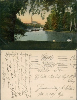 Ansichtskarte Chemnitz Karl-Marx-Stadt Schloßteich 1916