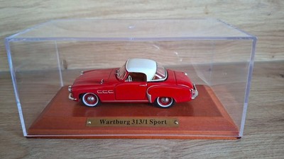 Wartburg 313/1 Sport rot weiß 1:43 Atlas Modellauto Sammlerstück
