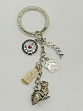 Little Gifts Cat Theme Keychain Key Ring with 5 Charms