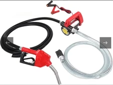 VEVOR Fuel Transfer Pump Electric Diesel Kerosene Pump 12V DC 10GPM Nozzle Hoses