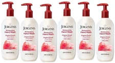 6 PACK- Jergens Moisturizing Hand Wash Original Cherry Almond Scent 8.45 Oz Each