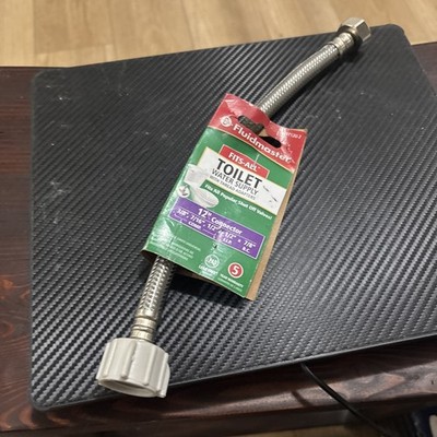 Fluidmaster Universal Toilet Connector-7/8  Ballcock X 12 Length-Stainless Steel