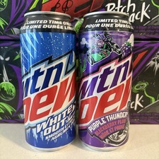 Mtn Dew Whiteout & Purple Thunder 16oz  Full Cans *EXPIRED*