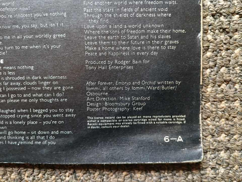 Black Sabbath RARE Rhodesia Zimbabwe Promo Master Maiden Led Metallica Priest - Image 3 of 4