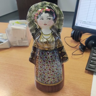Hand made ceramic from Greece Girl from Corfu 25cm high