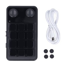 ⁺12 Keys Keyboard With RGB Light Dual Knobs Type C BT 2.4G Wireless Blue Switch