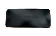 Fossil Signature Black Rectangular Leather Clamshell Hard Eyeglasses Sunglasses