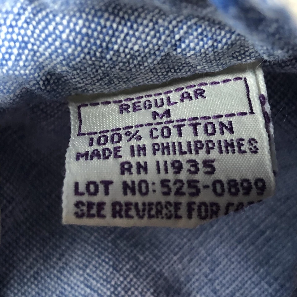 Camisa vintage Arizona Jean Company para hombre mediana pastel rayas abotonadas años 90 Foto 3 de 4