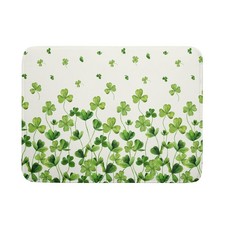 Shamrock Dish Drying Mat 18x24 In, Green Lucky Clover Absorbent Microfiber La...