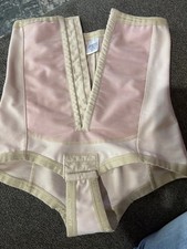 Bellefit Postpartum Firm Compression Mesh Girdle Shapewear Beige Sz S W extra