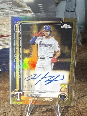 2025 Topps Gilded Collection - Chrome Gold Autographs Wyatt Langford #CGA-WL /75
