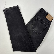 Vintage Eddie Bauer Jeans Mens 34x34 Black Straight Skater Denim Made In USA 90s