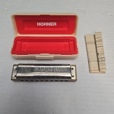 Vintage M. Hohner Marine Band Harmonica #1896 Key G Germany With Box A440