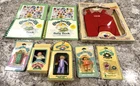 Vintage 1980s Cabbage Patch Kids lot Mini Poseable Dolls, clothes and more