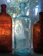 L.H.THOMAS INK PAT.1875 APPLIED POUR SPOUT LIP SCARCE CHICAGO MASTER INK BOTTLE