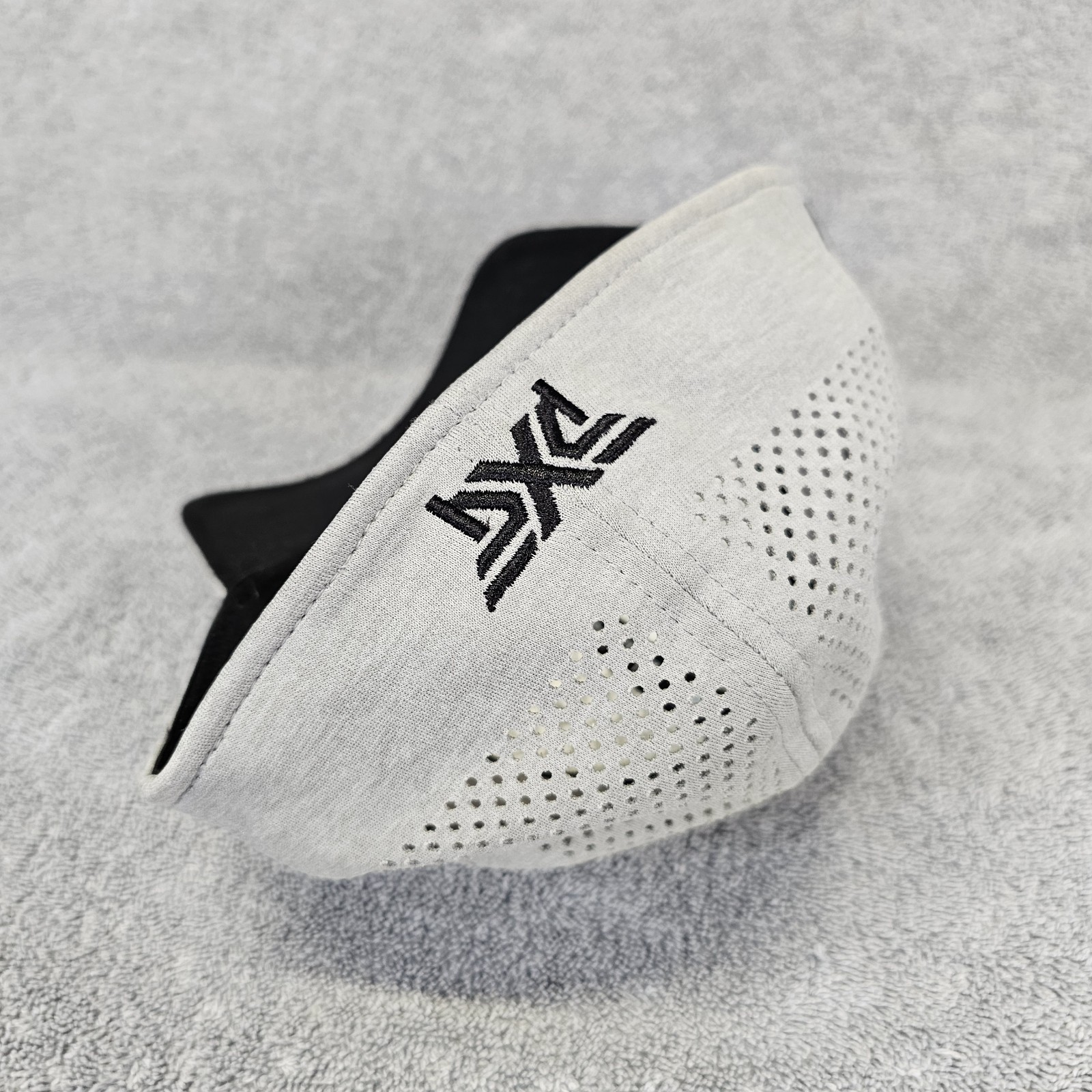 PXG Golf Hat S/M New Era 3930 LASER MESH SHADOW TECH FITTED CAP Gray Black 