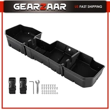 Black Underseat Storage Box For 20-25 Chevy Silverado 19-25 GMC Sierra CREW 1PCS
