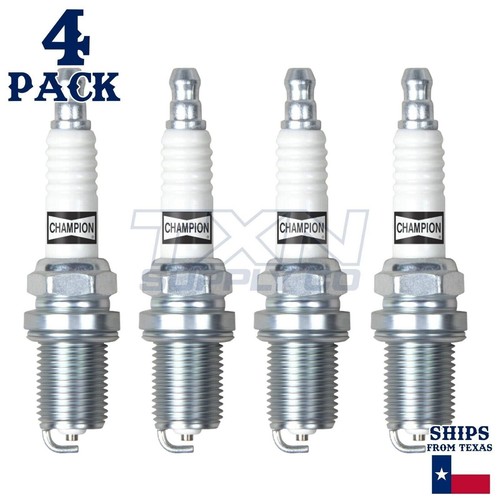 4 Pack Spark Plugs Champion Copper Set for 1995 Oldsmobile Achieva L4-2.3L ps - Picture 2 of 5