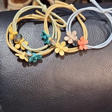 Multicolor Flower Accents Braclet Set for Girls
