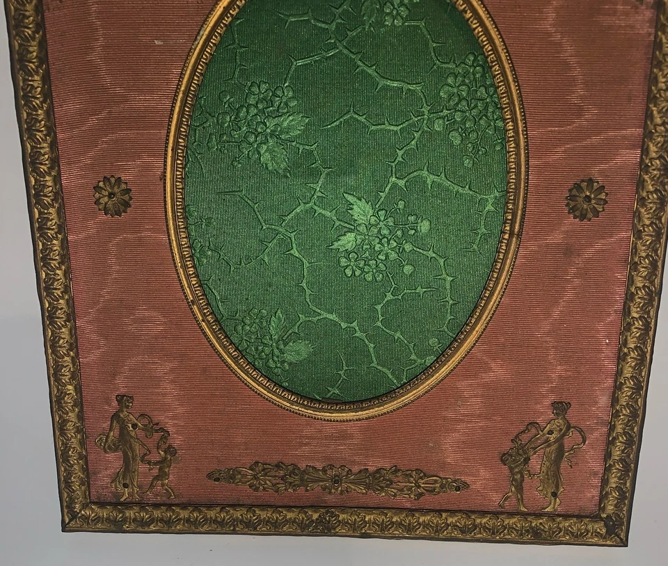 Important rare cadre porte-photo XIXe chérubins angelots LXVI divinités Empire - Photo 3/4