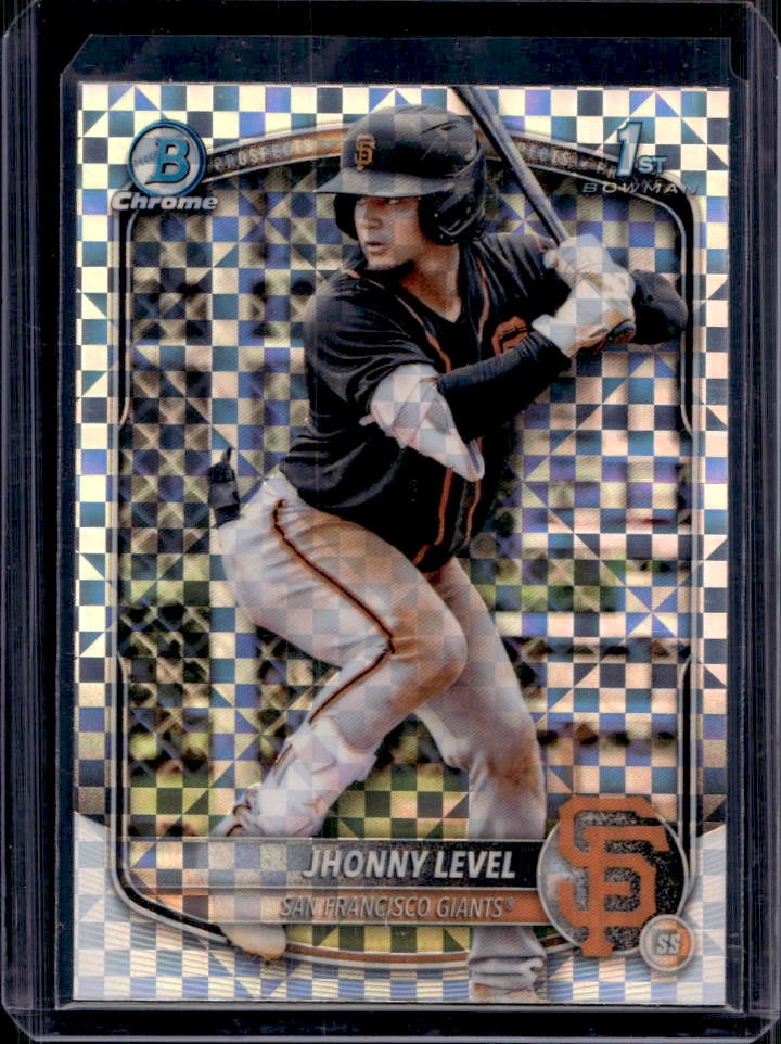 2025 Bowman Jhonny Level Chrome X-Fractor 1st #BCP-147 Giants