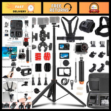 54'' Selfie Stick Tripod Kit with Case for Action Cameras - Osmo Compatible Acce