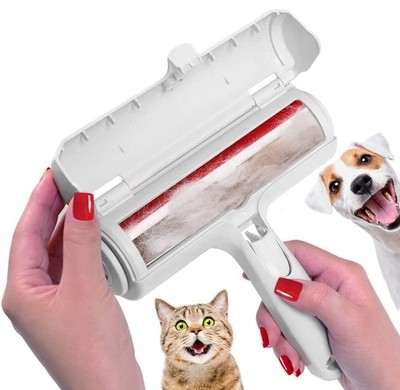 Pet Hair Remover Roller - Dog & Cat Fur Remover with Self-cleaning Base - Effici
