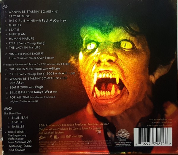 Michael Jackson – Thriller 25 (CD+DVD, 2008, Epic/Legacy, 25th