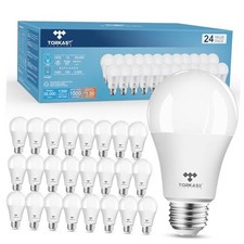 Light Bulbs, 13-Watt 1500LM 60-Watt to 100-Watt 24 Pack 2700k Soft White