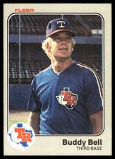Buddy Bell 1983 Fleer #562 Texas Rangers MLB READ FREE SHIPPING AutographDen