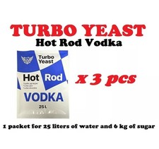 3 pcs Turbo yeast for moonshine Vodka vitamins, microelements, living ingredient