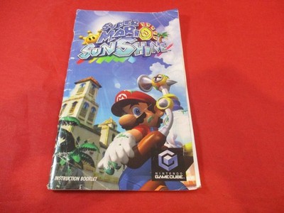 Super Mario Sunshine Nintendo Gamecube Instruction Manual Booklet ONLY #K