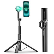 66" Magnetic Selfie Stick Tripod for iPhone Magsafe, 360 Rotatable Aluminum ...