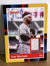 2022 Donruss #R88M-YM Yoan Moncada Retro 1988 Materials Gold #/25
