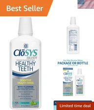 Healthy Teeth Anti-Cavity Mouthwash 32 Fl Oz - Gentle Mint Rinse for Oral Health