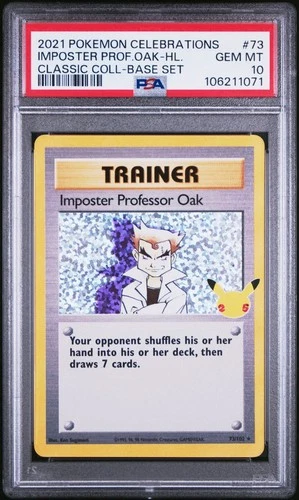 PSA 10 Imposter Professor Oak #73 Celebrations Classic Collection Pokemon TCG