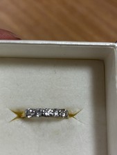 Goldsmiths Half Eternity Ring 18ct Yellow gold Emerald Cut.