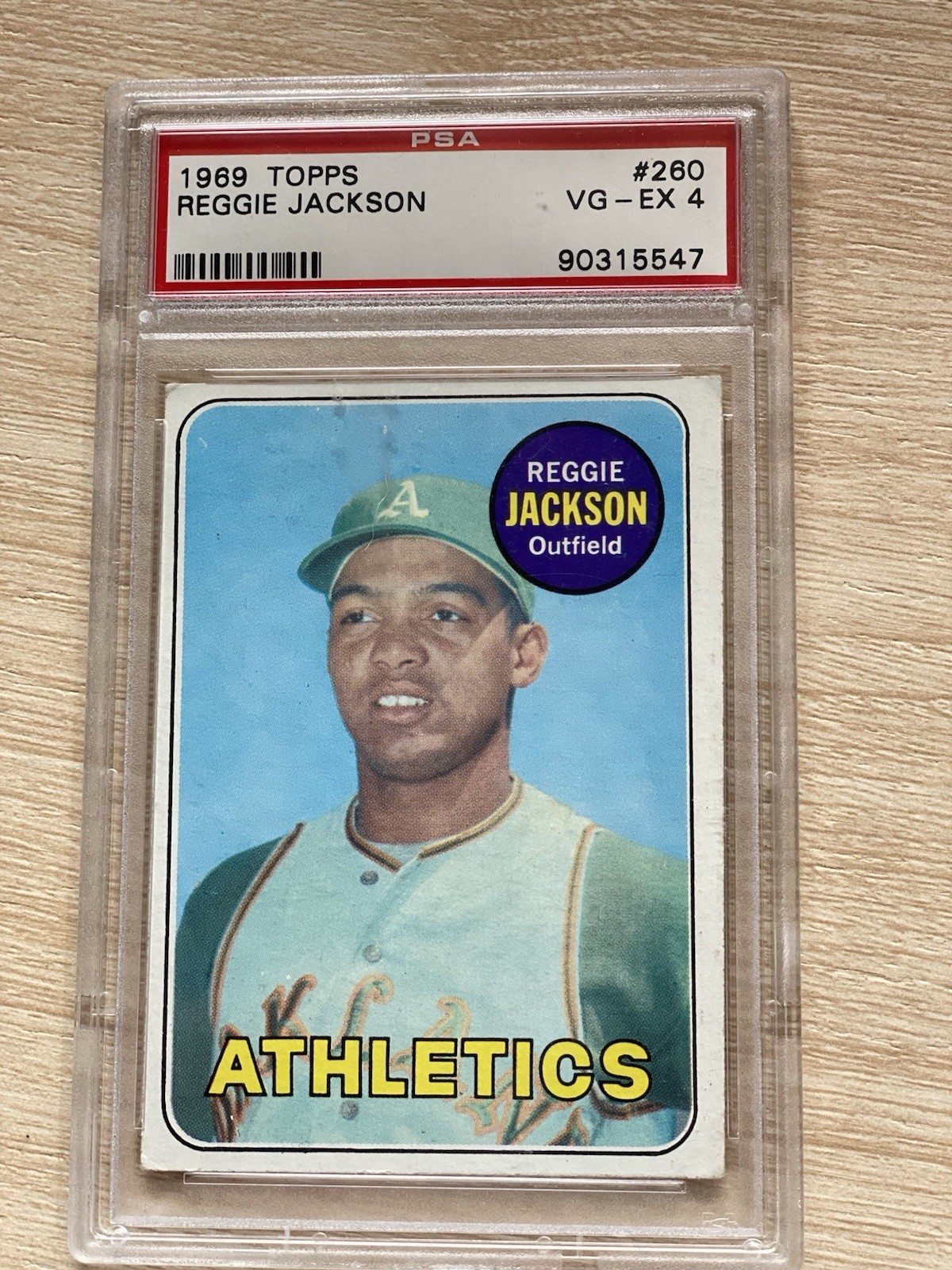 1969 Topps - Reggie Jackson #260 Rookie Card PSA 4 ! Mr October HOF A’s Yankees