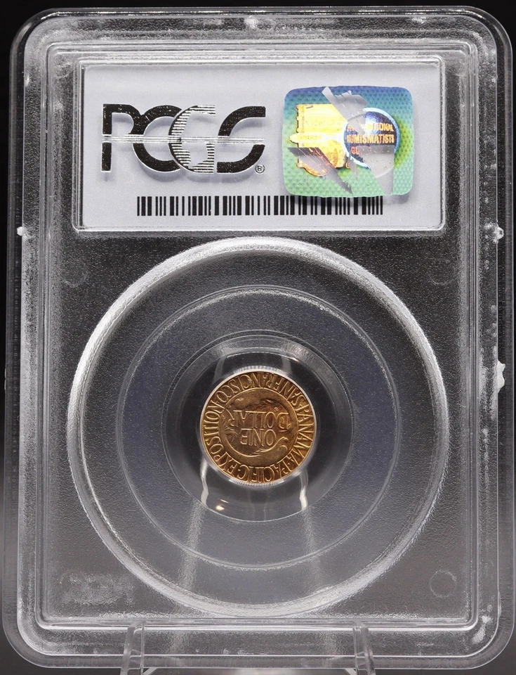 1915-S Panama-Pacific Exposition Gold Dollar PCGS MS64 San Francisco - Image 3 of 4