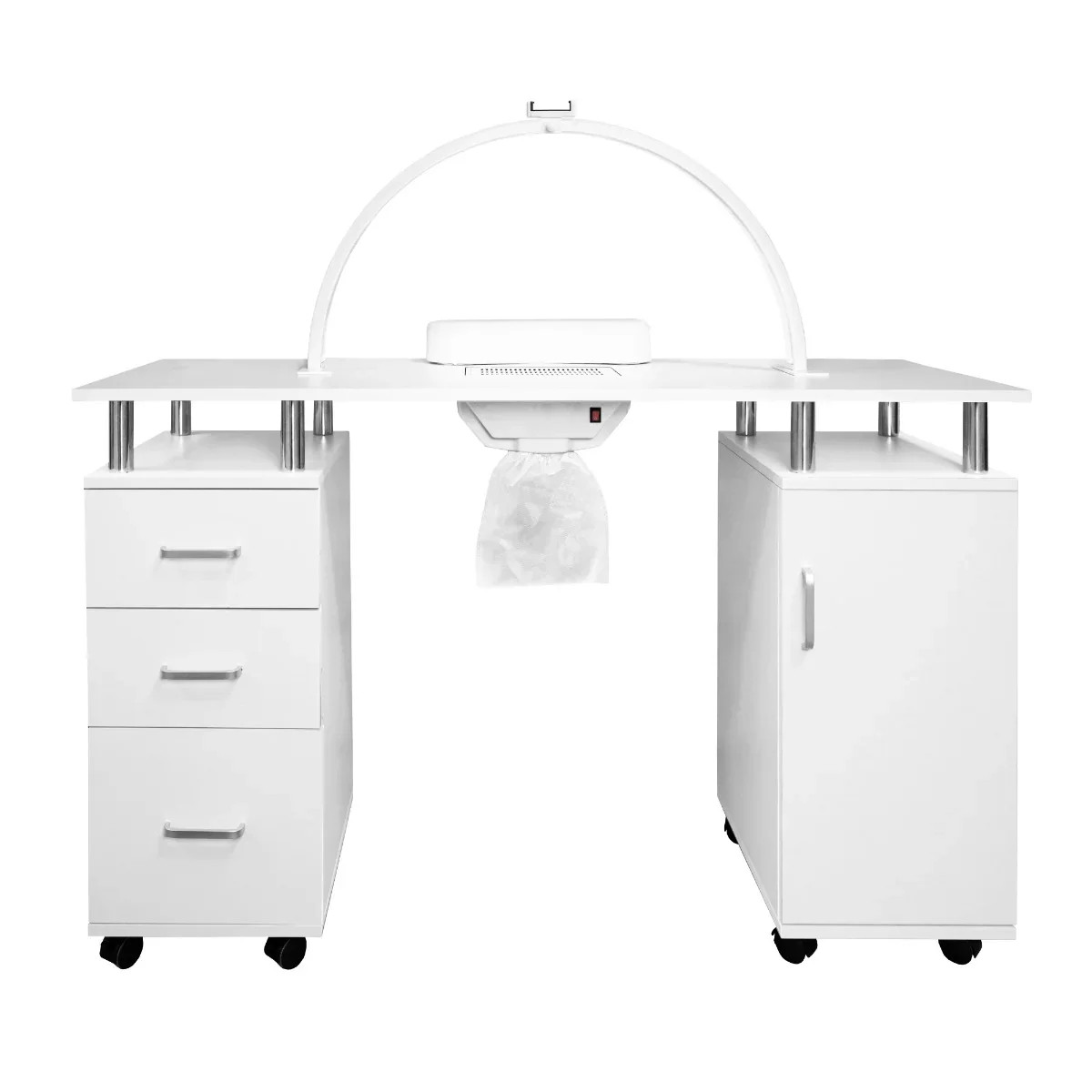 Professional Manicure Table & LED Half Moon Lamp 29.5In Nail