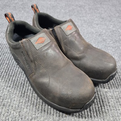Merrell Jungle Moc Work Shoes Mens Size 8.5 Brown Slip-On 